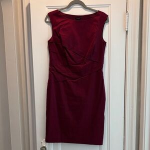 Ann Taylor Rich Burgundy Midi Dress